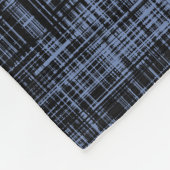 Black Blue Grey Abstract Stripe Patroon Fleece Deken (Hoek)