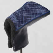 Black Blue Grey Abstract Stripe Patroon Golfheadcover (3/4 voorkant)