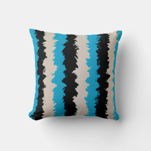 Black Blue Grey Abstract Stripe Patroon Kussen