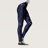 Black Blue Groovy Leggings (Rechts)