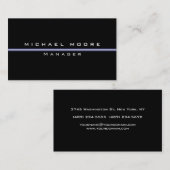 Black Blue Light Pattern Manager Visitekaartje (Voorkant / Achterkant)