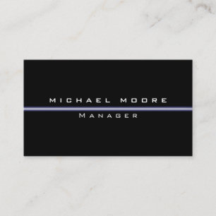 Black Blue Light Pattern Manager Visitekaartje
