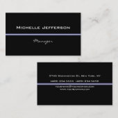 Black Blue Light Pattern Manager Visitekaartje (Voorkant / Achterkant)