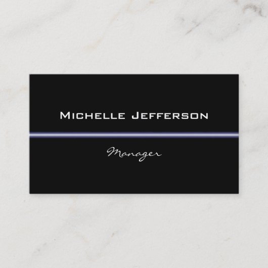 Black Blue Light Pattern Manager Visitekaartje (Voorkant)