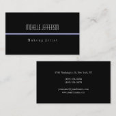 Black Blue Light Standard-formaat Trend Visitekaar Visitekaartje (Voorkant / Achterkant)