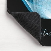 Black Blue Lotus Moiré-tekenventilator grafische y Muismat (Hoek)