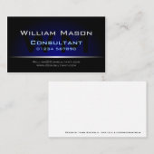 Black Blue Monogram Professional - Visitekaartje (Voorkant / Achterkant)