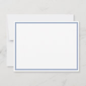 Black Blue Monogrammed Notitiekaartje (Achterkant)