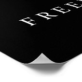 Black Blue Motivatie Freedom Wolf door Poster (Hoek)