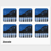 Black & Blue Musical Melody Stickers (Vel)