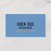 Black Blue Oranje Soul Bonzai Tree Visitekaartje (Achterkant)