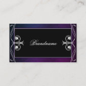 Black Blue Paars Sparkle Diamonds  Ornament Visitekaartje (Voorkant)