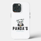 Black Blue Panda's afspeellijst iPhone 13 Pro Hoes (Achterkant)