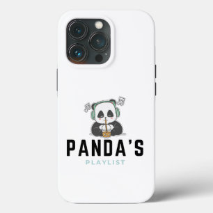 Black Blue Panda's afspeellijst iPhone 13 Pro Hoes