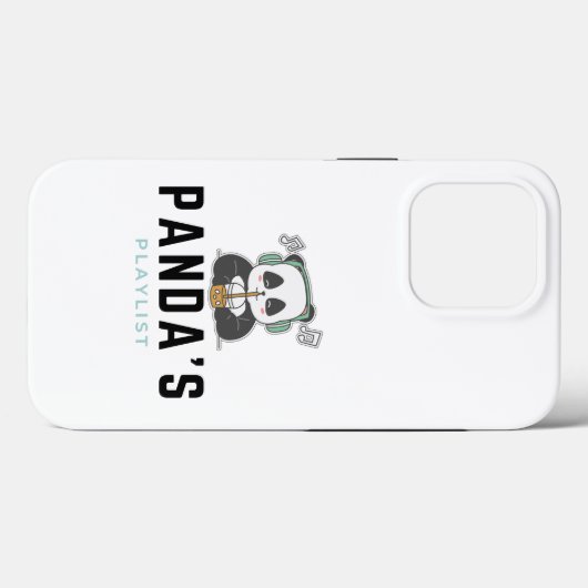 Black Blue Panda's afspeellijst iPhone 13 Pro Hoes (Achterkant (horizontaal))