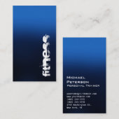 Black Blue Personal Trainer Fitness Visitekaartje (Voorkant / Achterkant)