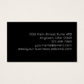 Black Blue Pink Rose Gold Monogram Business Cards Visitekaartje (Achterkant)