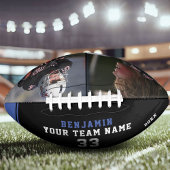 Black Blue Player Name Number Team 2 Foto American Football