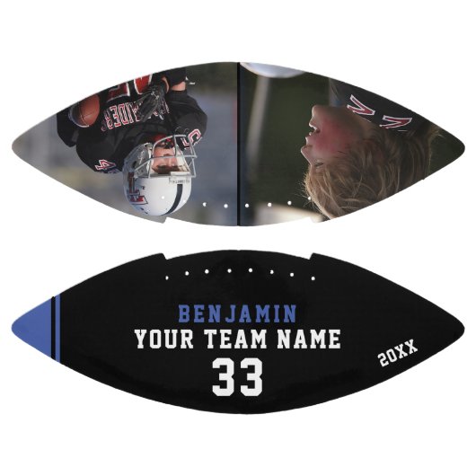 Black Blue Player Name Number Team 2 Foto American Football (Panelen)