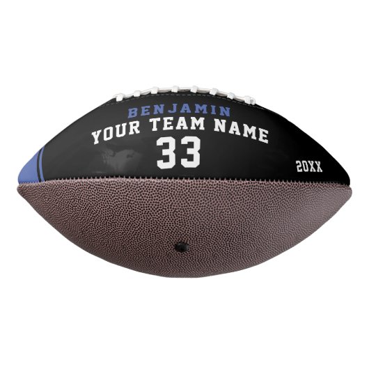 Black Blue Player Name Number Team 2 Foto American Football (Gedraaid 270)