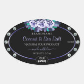 Black Blue Product Packaging Labels Diamonds Logo (Voorkant)