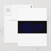 Black Blue Raven Briefkaart (Voorkant / Achterkant)