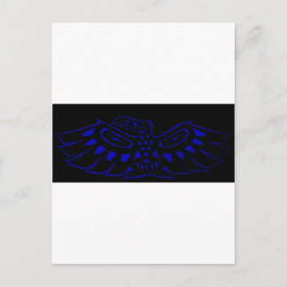 Black Blue Raven Briefkaart
