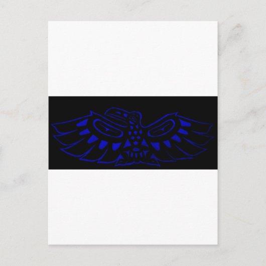 Black Blue Raven Briefkaart (Voorkant)