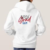 Black Blue Red Gold Foil Afstudeerder jaar aangepa Hoodie (Achterkant)