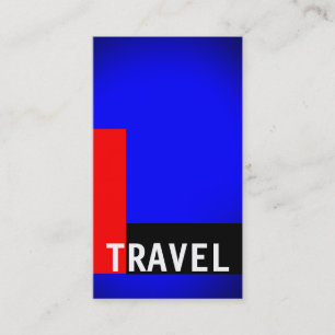 Black Blue Red Travel Agent Visitekaartje
