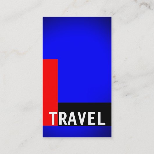 Black Blue Red Travel Agent Visitekaartje (Voorkant)