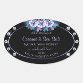 Black Blue Rozen Product Packaging Labels Diamonds (Voorkant)