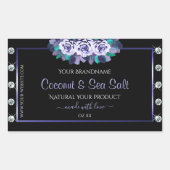 Black Blue Rozen Product Packaging Labels Diamonds (Voorkant)