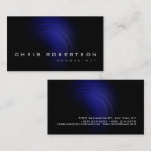 Black Blue Spiral Pattern Consultant Visitekaartje (Voorkant / Achterkant)