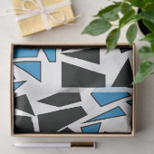 Black Blue Stained Glass Pattern Tissuepapier (Geschenk)