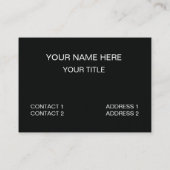 Black Blue Stained Glass Pattern Visitekaartje (Achterkant)