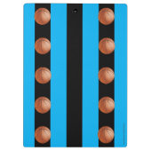 Black Blue Stripe, Basketball Team Coach Dank je Klembord (Achterkant)
