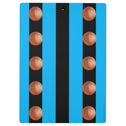 Black Blue Stripe, Basketball Team Coach Dank je Klembord (Achterkant)