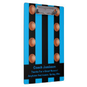 Black Blue Stripe, Basketball Team Coach Dank je Klembord (Rechts)