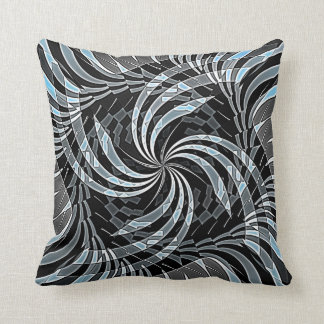 Black Blue Swirl Sierkussen