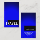 Black Blue Travel Agent Visitekaartje (Voorkant / Achterkant)