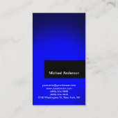 Black Blue Travel Agent Visitekaartje (Achterkant)