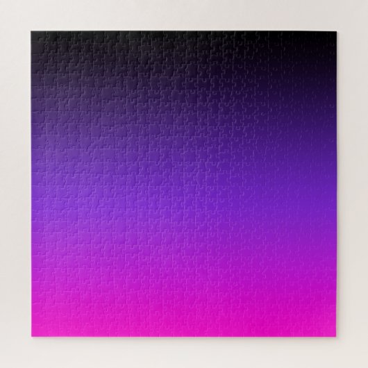 Black Blue Violet en Neon Pink Ombre Legpuzzel (Verticaal)