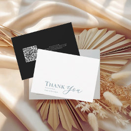 Black Blue Wedding Dank u kaart voor altijd begint