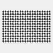 Black Blue White Houndstooth Inpakpapier Vel (Voorkant 3)