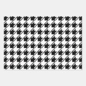 Black Blue White Houndstooth Inpakpapier Vel (Voorkant)