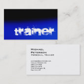 Black Blue White Professional Sport Visitekaartje (Voorkant / Achterkant)