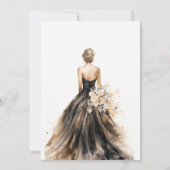 Black Blush bruidsjurk Vrijgezellenfeest Dank u Kaart (Achterkant)