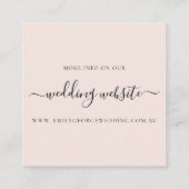 BLACK BLUSH GOLD FLORAL WATERVERF WEDDING WEBSITE VIERKANTE VISITEKAARTJE (Achterkant)