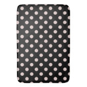 Black & Blush Licht Roze Stippen Stip Badmat (Voorkant Verticaal)